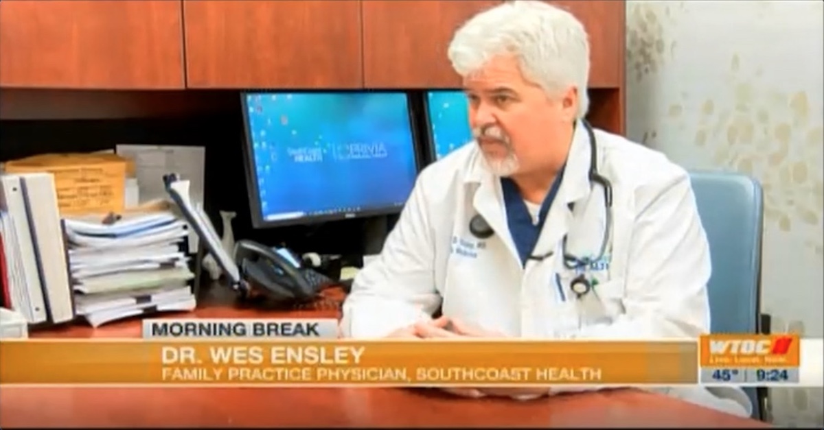 Southcoast Health physician Wesley Ensley on WTOC for Diabetes Awareness Month